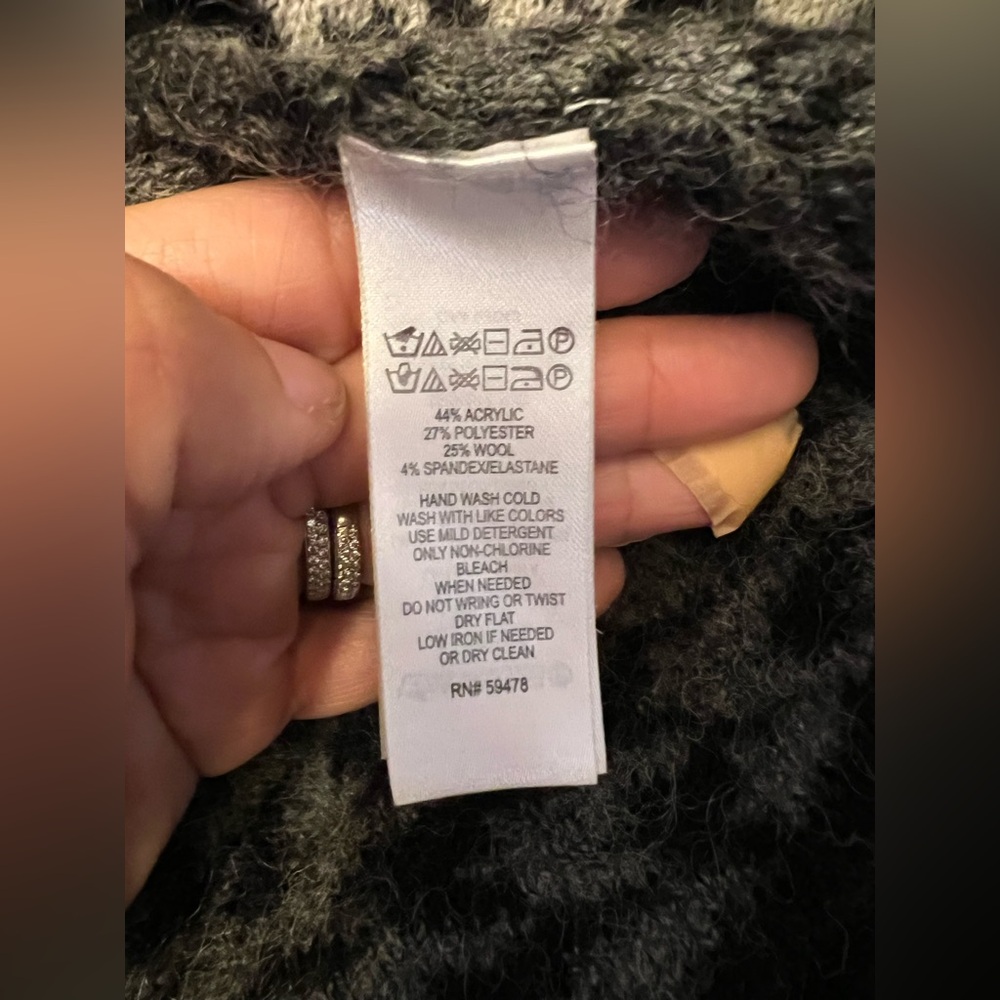 Adrienne Vittadini Houndstooth Pattern Cardigan S… - image 4